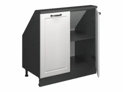 Vicco Armario de cocina para techo inclinado blanco casa de campo 80x46x81.6 r-line