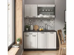 Vicco Armario de cocina para techo inclinado blanco casa de campo 80x46x81.6 r-line