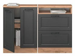 Discount Vicco Armario de cocina para techo inclinado antracita casa de campo 120x46x81.6 r-line Gris antracita