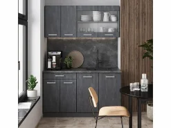 Best Armario de cocina para techo inclinado hormigón 120x46x81.6 r-line Armario Para Buhardilla