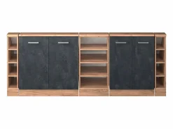 New Armario de cocina para techo inclinado hormigón 210x46x81.6 r-line Armario Para Buhardilla
