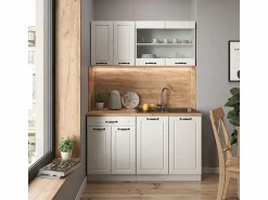Hot Armario de cocina para techo inclinado blanco casa de campo 80x46x81.6 r-line Armario Para Buhardilla