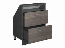 Hot Armario de cocina para techo inclinado gris noble 60x46x81.6 r-line Armario Para Buhardilla