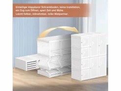 Sale Armario de dormitorio, organizador de almacenamiento, baúl de ropa, Blanco