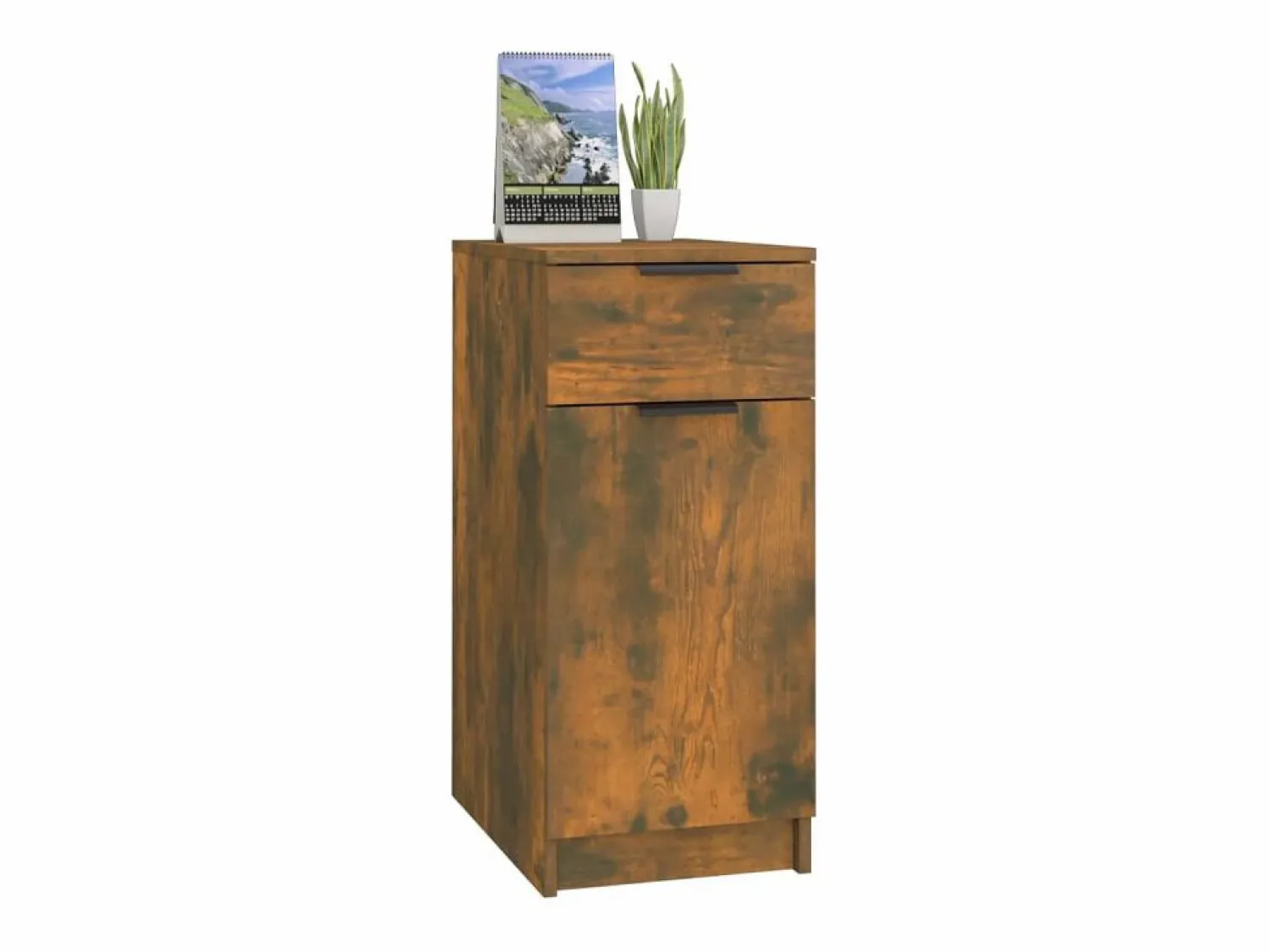 Best Armario de escritorio aglomerado roble ahumado 33,5x50x75 cm ES793854 Armario Oficina