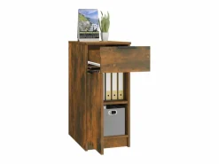 Best Armario de escritorio aglomerado roble ahumado 33,5x50x75 cm ES793854 Armario Oficina