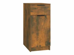 vidaxl Armario de escritorio aglomerado roble ahumado 33,5x50x75 cm