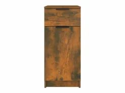 vidaxl Armario de escritorio aglomerado roble ahumado 33,5x50x75 cm