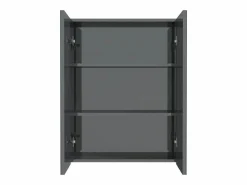 Sale Armario de espejo de baño MDF brillante 60x15x75 cm ES263120 Gris