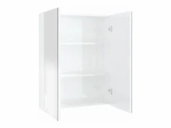 vidaxl Armario de espejo de baño MDF brillante 60x15x75 cm