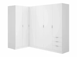 Vente-unique Armario de esquina de 6 puertas y 3 cajones L213 cm en color - LISTOWEL