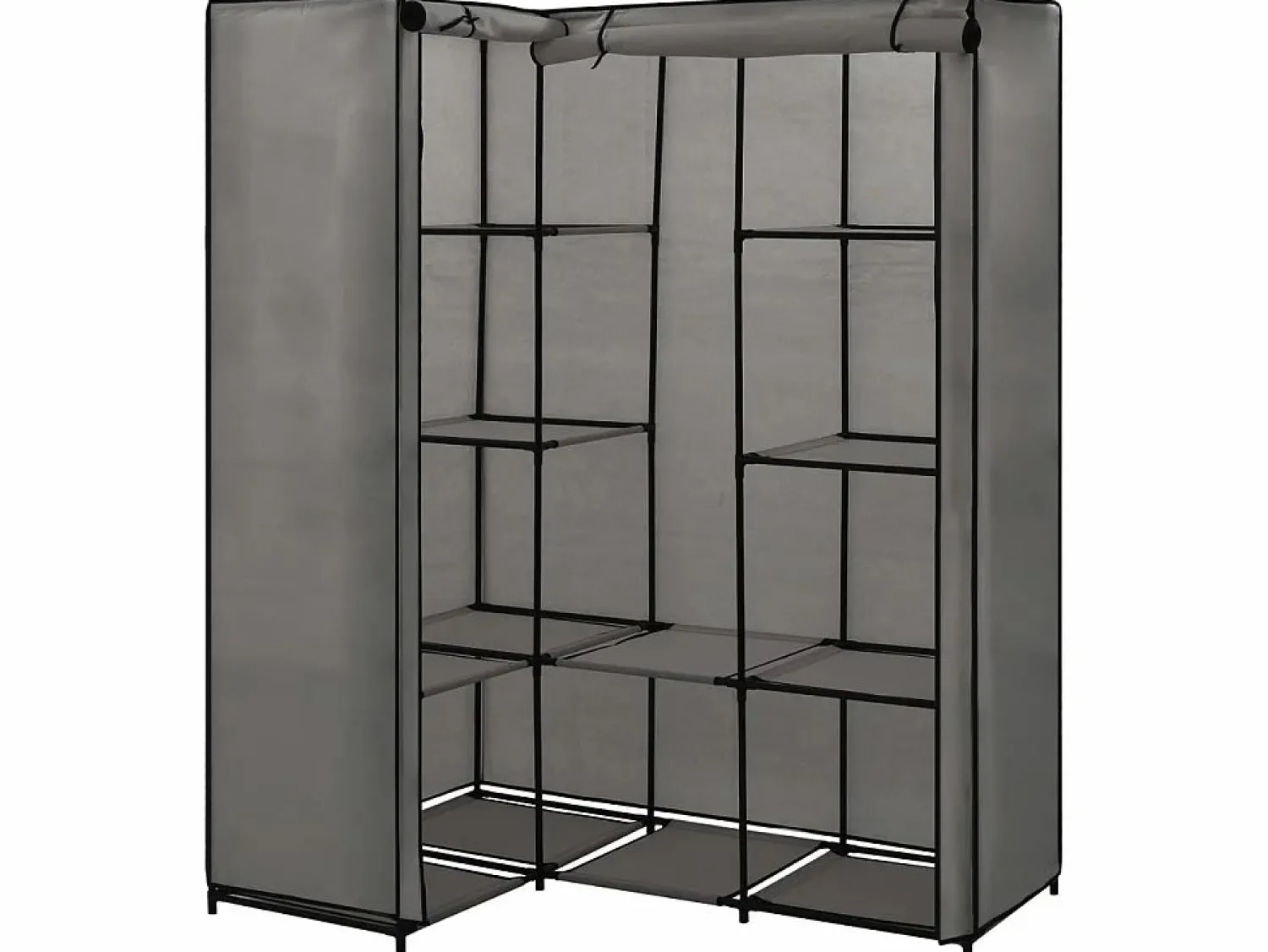 New Armario de esquina 130x87x169 cm ES108617 Armario Abierto, Vestidor