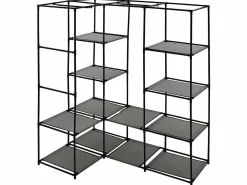 New Armario de esquina 130x87x169 cm ES108617 Armario Abierto, Vestidor
