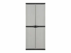 vidaxl Armario de jardín con 3 estantes y negro 68x40x168 cm Gris