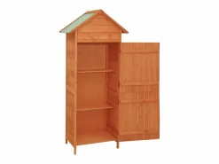 Clearance Armario de jardín marrón 42,5x64x190 cm Armario De Jardín