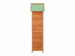 Clearance Armario de jardín marrón 42,5x64x190 cm Armario De Jardín