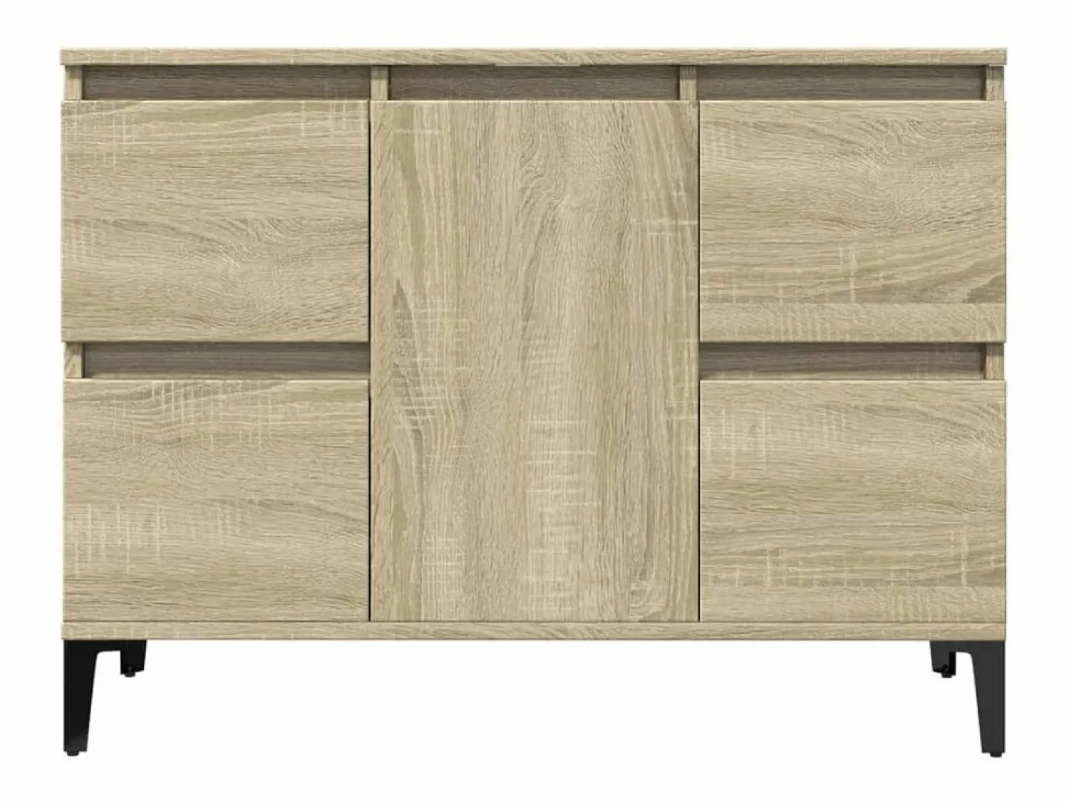 Clearance Armario de lavabo madera contrachapada roble Sonoma 80x33x60 cm Mueble De Lavabo