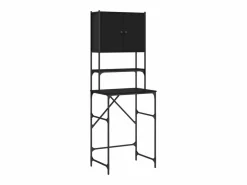 Armario de lavadora 68x48,5x194 cm ES916446 Negro