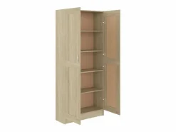 vidaxl Armario de libros contrachapada color roble 82,5x30,5x185,5 cm