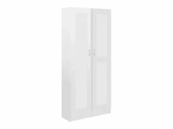 Outlet vidaxl Armario de libros contrachapada brillo 82,5x30,5x185,5cm Blanco
