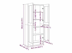 Outlet vidaxl Armario de libros contrachapada brillo 82,5x30,5x185,5cm Blanco