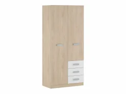 Best Armario de Madera con 2 Puertas, Altillo y 3 Cajones – Puccini -Andersen, Perfecto para Dormitorios Matrimoniales e Infantiles, 94,8x207,6x50 cm Muebles Niño
