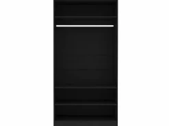 Discount Armario de madera contrachapada 100x50x200 cm ES256511 Negro