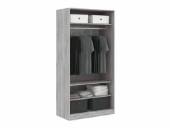 Outlet Armario de madera contrachapada Sonoma 100x50x200 cm ES248126 Gris