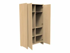 Hot Sauthon Armario de madera de 2 puertas, decoración roble miel Marru00f3n