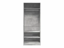 Armario de madera de ingeniería hormigón 80x50x200 cm ES734194