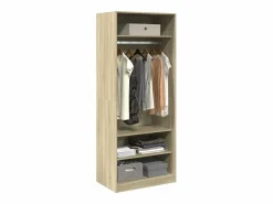 Armario de madera de ingeniería roble Sonoma 80x50x200 cm ES495032