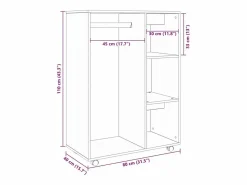 Clearance vidaxl Armario de madera de ingeniería 80x40x110 cm Blanco
