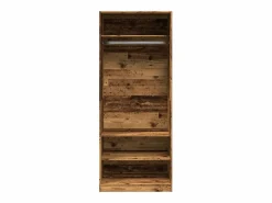 Armario de madera de ingeniería madera envejecida 80x50x200 cm ES782026