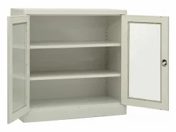 New vidaxl Armario de oficina de acero claro 90x40x90cm Gris