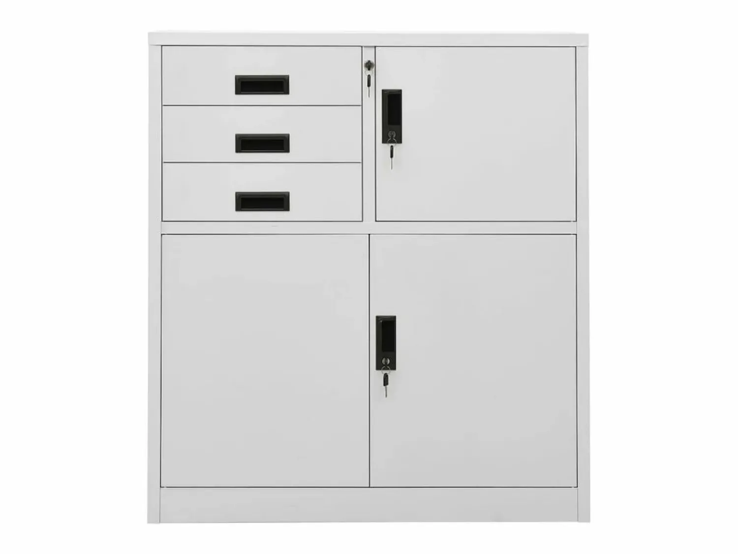 Armario de oficina de acero claro 90x40x102 cm ES438096 Gris