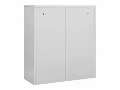 Armario de oficina de acero claro 90x40x102 cm ES438096 Gris