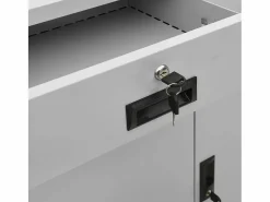 Outlet vidaxl Armario de oficina de acero claro 90x40x102 cm Gris
