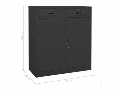 vidaxl Armario de oficina de acero 90x40x102 cm