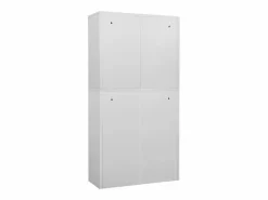 vidaxl Armario de oficina de acero claro 90x40x180 cm