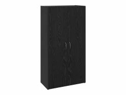 Armario de oficina de roble negro de 60 x 32 x 115 cm de madera de ingeniería