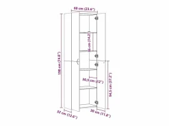 Armario de oficina 60x32x190 cm Madera de ingeniería
