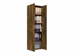 Sale Armario de oficina Roble ahumado 60x32x190 cm Madera de ingeniería Armario Oficina
