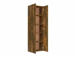 Sale Armario de oficina Roble ahumado 60x32x190 cm Madera de ingeniería Armario Oficina