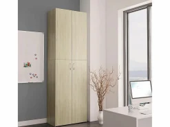 Armario de oficina roble Sonoma 60x32x190 cm Madera de ingeniería