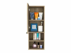TuHome Armario de Pared baño Mila, con estantes , 81.71 cm X 29.99 cm X 25.50 cm , Beige
