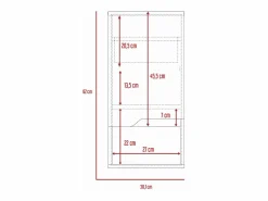 Online Armario de Pared de Baño Laurent, con estantes 62 CM A X 30.1 CM An X 33 CM P. Plomo / Duna Columna De Baño