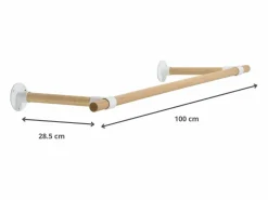 Clearance Armario de pared de madera y metal L100 cm ALMA Blanco