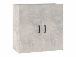 Outlet Armario de pared madera contrachapada hormigón 60x31x60 cm ES921582 Mueble De Pared Para Baño