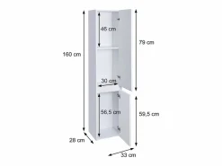 Outlet Armario de pared -L86, Columna De Baño