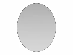 Hot Armario de pared ovalado negra para el cuarto de baño con espejo, Ancho 48 x Alt. 60 x Prof. 15 cm, RURI Mueble De Pared Para Baño|Mueble De Aseo
